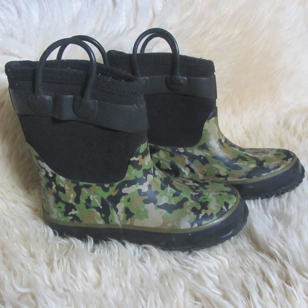 Western Chief Waterproof Rainboot Shorty Ankle Boots Kids Size 12 Camoflauge